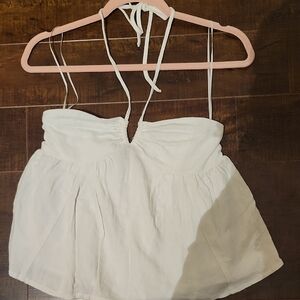 Garage White Strapless Camisole